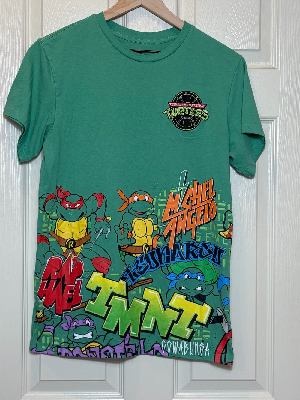 Teenage Mutant Ninja Turtles TMNT Nickelodeon Embroidered Graphic Shirt Size M